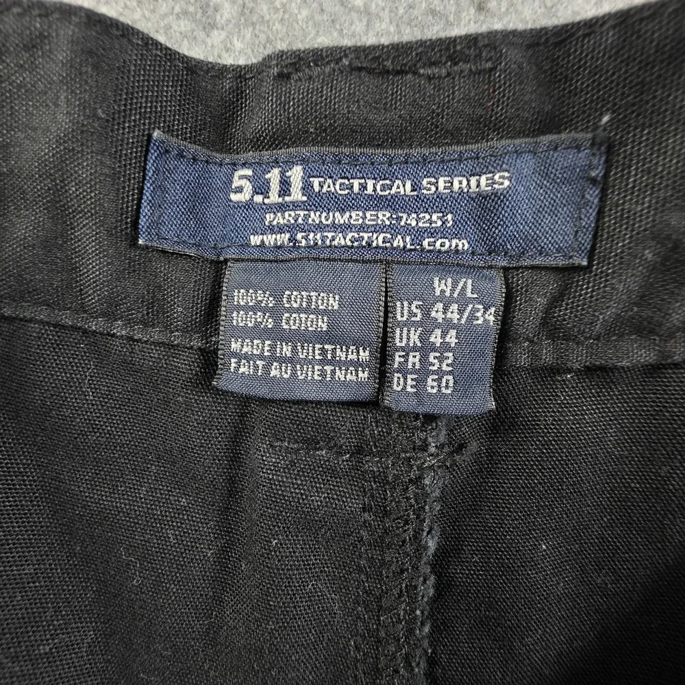 5.11 Tactical Series 74251 Military Black Cargo Cotton Pants 44x34 - Picture 8 of 11